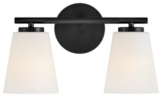Lark Bri Small Two Light Vanity, Black