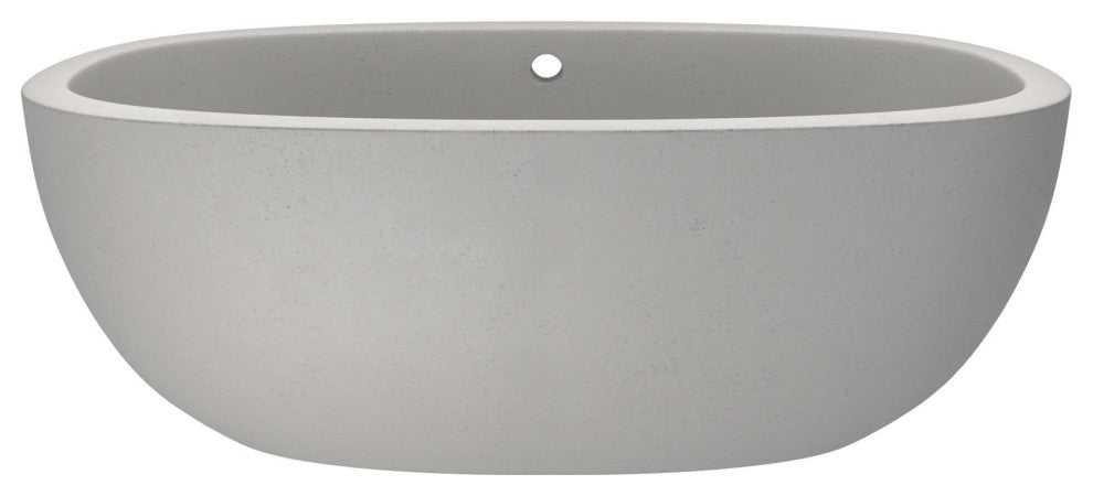 Avalon NativeStone Freestanding Soaking Tub, Ash, 62"
