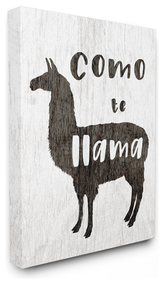 Como te Llama Funny Spanish Typography Oversized Stretched Canvas, 24"x30"