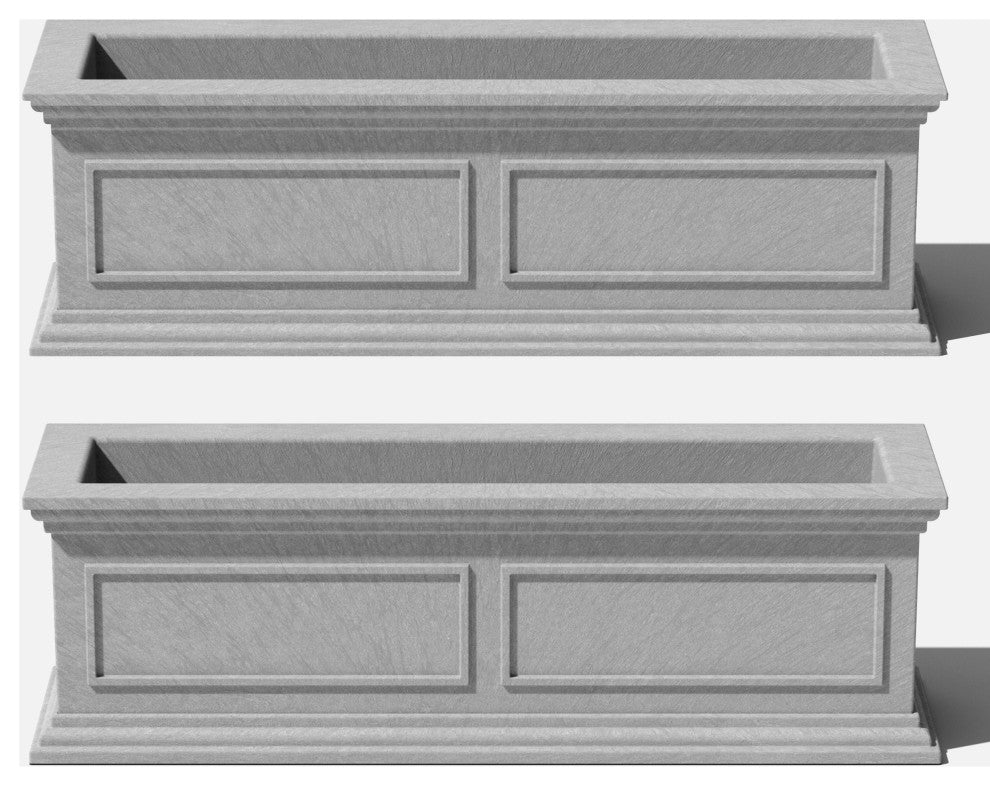 Brixton Planter Box, 36", Gray, 2 Pack