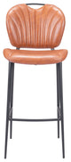 Bar Stool Chair Barstool, Faux Vinyl Leather, Steel, Vintage Brown, Black, Cafe