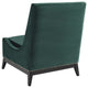 Modern Designer Lounge Club Lobby Accent Side Chair, Velvet Fabric, Green