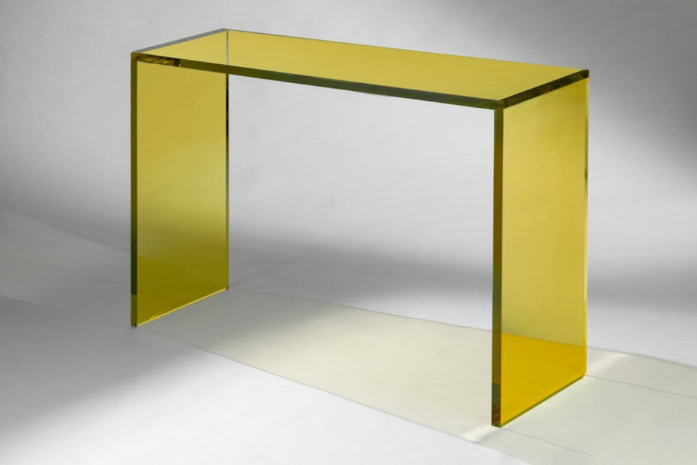 ColorBurst Acrylic Console Table, Pink, 16"d X 48"l X 32"h