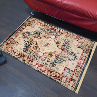 Machine Made Polyester Durable Indoor Outdoor Washable Oriental Pattern Footmat