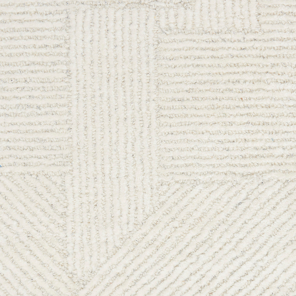 Michael Amini Ma30 Star 4' x 6' Ivory Modern Indoor Area Rug