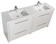 Alma Allier72 Inch free Standing Vanity With A Integrate Sink, Gloss White