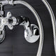 KS226C Wall Mount Tub Faucet With Hand Shower, Polished Chrome