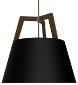 Imber 24 Pendant, Walnut/Matte Black With Diffuser, 2700k Led