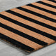Striped Black and Natural 24x57 Doormat by Kosas Home