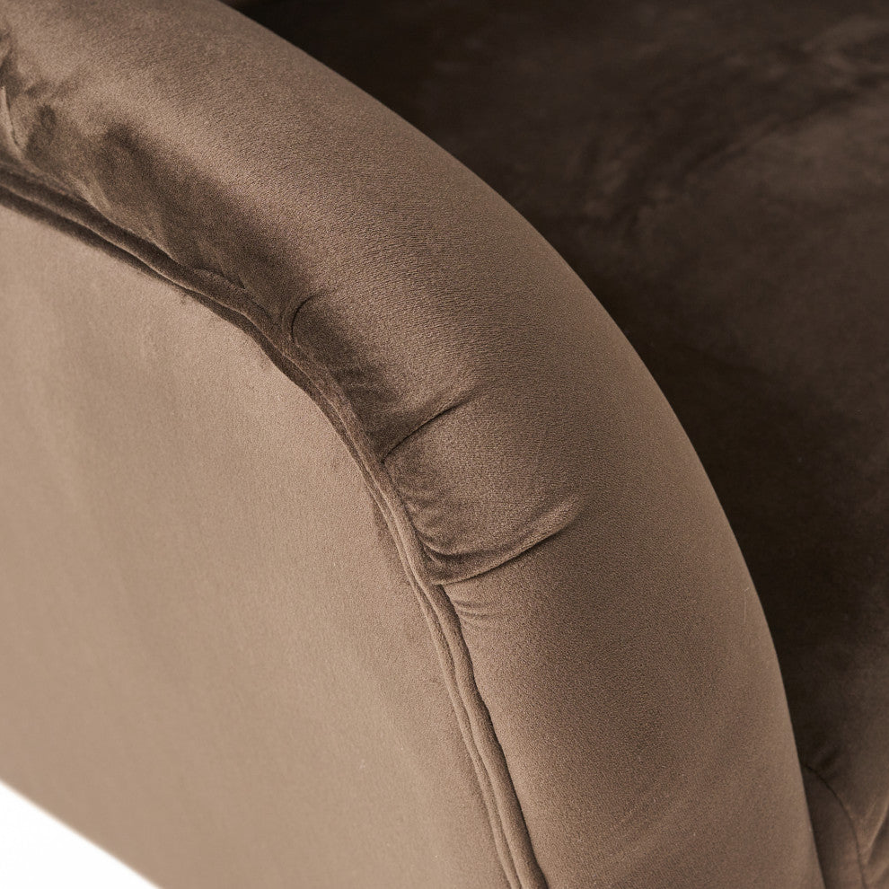 GDF Studio Danielle Brown Velvet Arm Chair