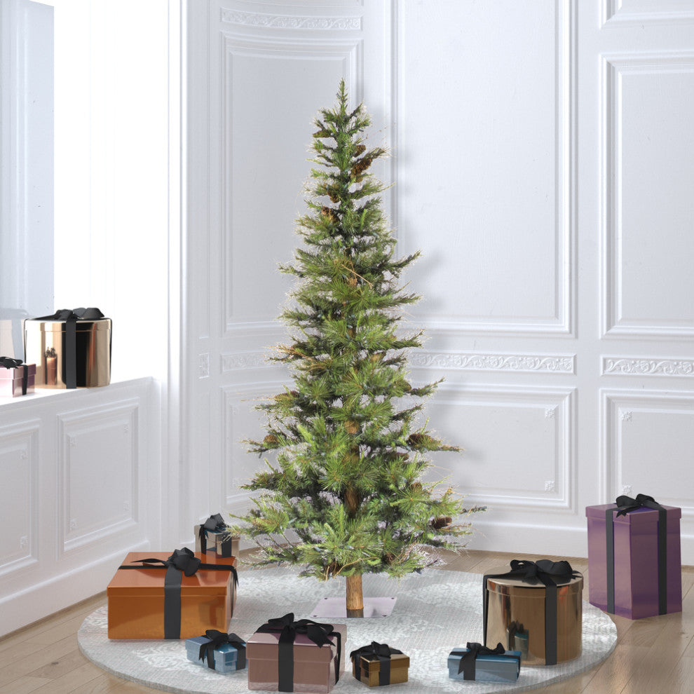Vickerman Ashland Fir Tree With Pine Cones, 5', Unlit