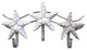 Coastal Whitewashed Starfish Wooden and Metal Triple Hook Wall Decor