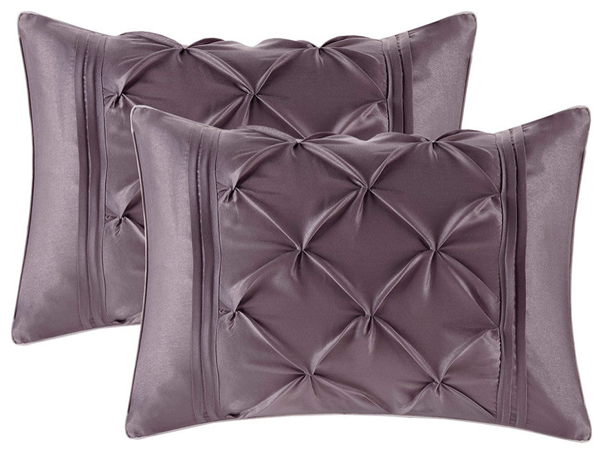 Madison Park Essentials Joella 24 Piece Room, a Bag, Plum