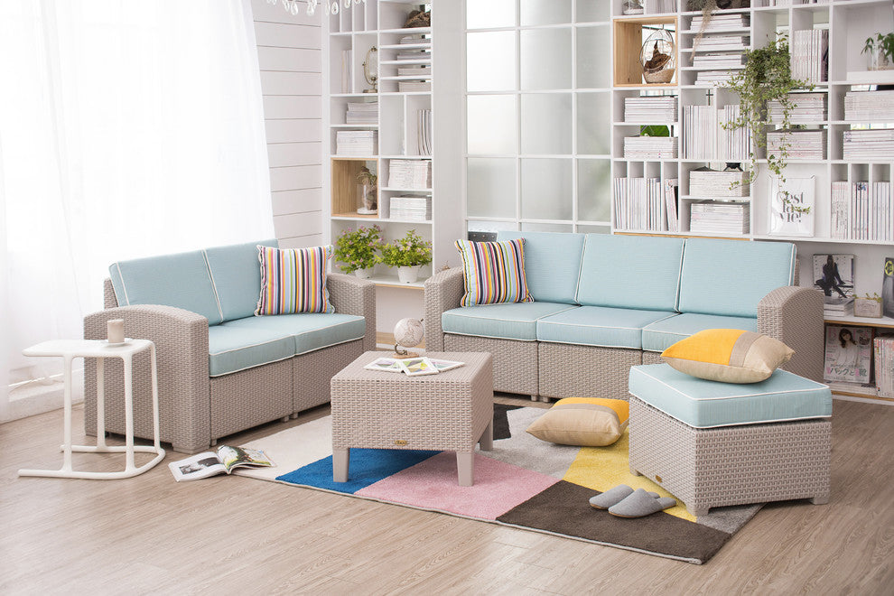 Magnolia Ottoman, Gray