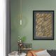 Nyla Single Light Brass Circular Pendant