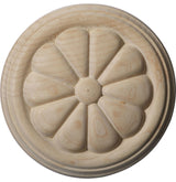 4 1/4"W x 4 1/4"H x 5/8"P Reese Rosette, Alder