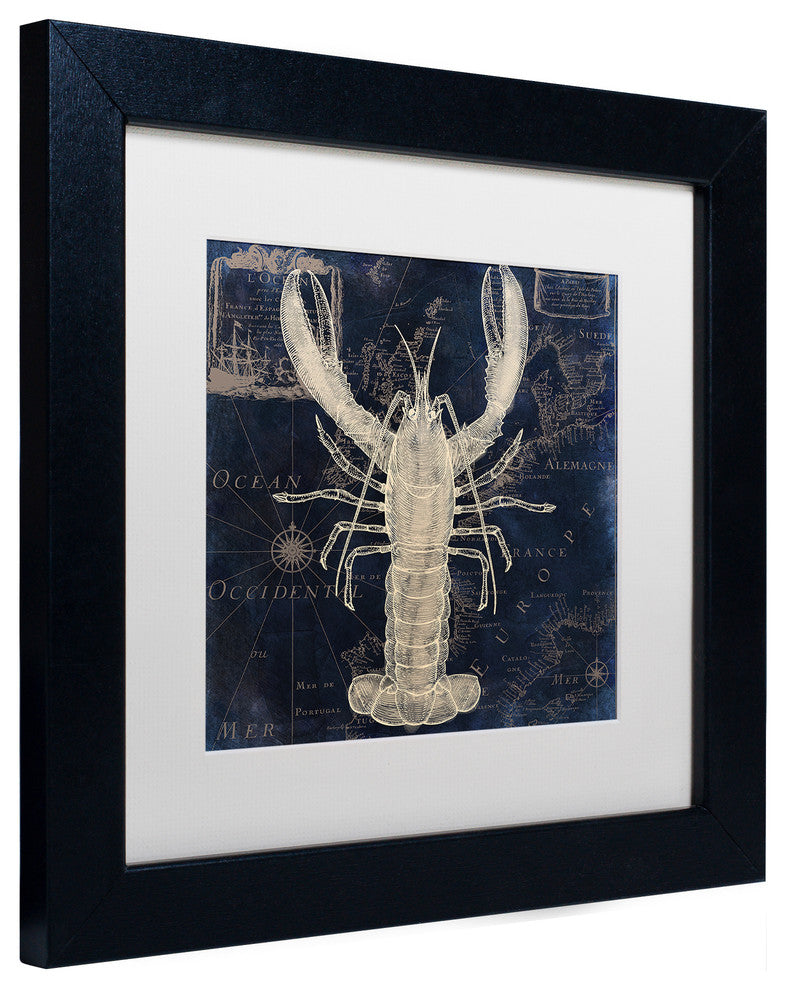 Color Bakery 'Maritime Blues II', Black Frame, White Mat, 11x11
