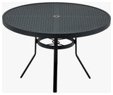 Polaris 48" Stamped Aluminum Top/Base, Weathered Teak