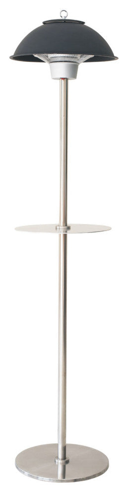 Modern Efficient Standing Electric Heater, Black/Silver, 81.6"