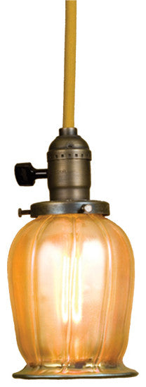 Meyda Lighting 36818 5"W Revival Chelsea Favrile Mini Pendant
