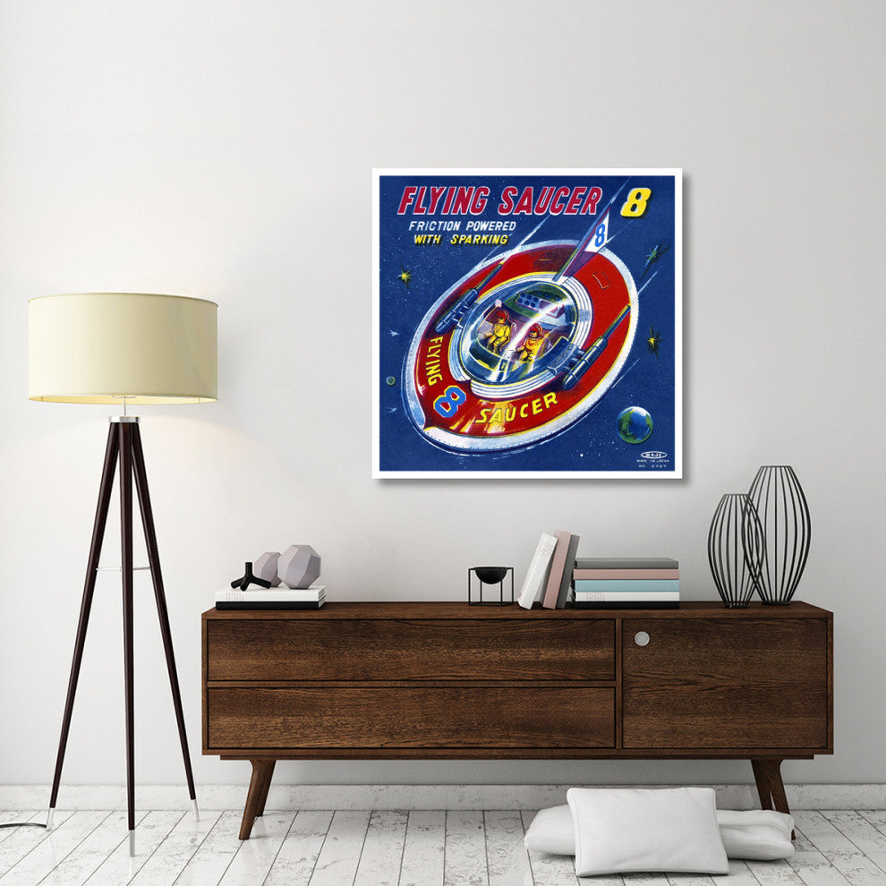 "Flying Saucer 8" Digital Paper Print by Retrorocket, 42"x42"