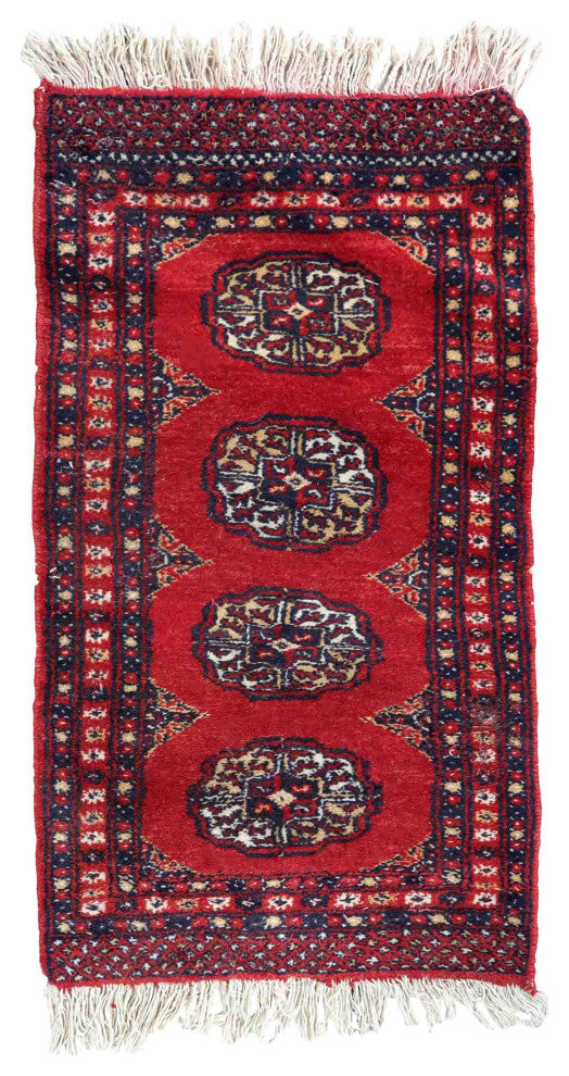 Handmade Vintage Pakistani Lahore Mat 1.4'x2.8', 45cmx86cm 1970s