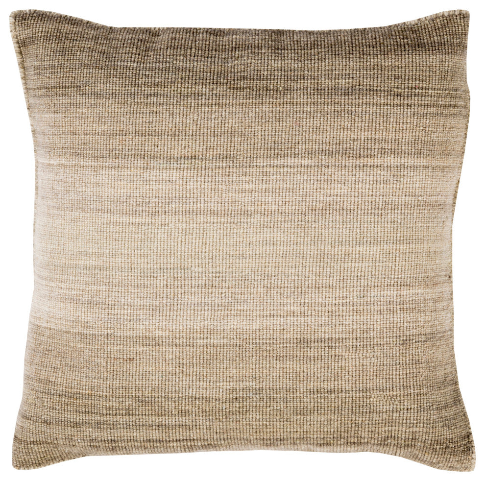 Surya Chaz CZ-002 20"x20" Pillow Kit, Camel/Dark Brown/Ivory