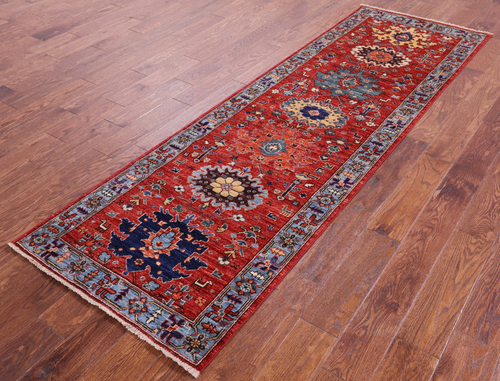 Runner Persian Fine Serapi Hand-Knotted Wool Rug 2' 8" X 8' 8" - Q12451