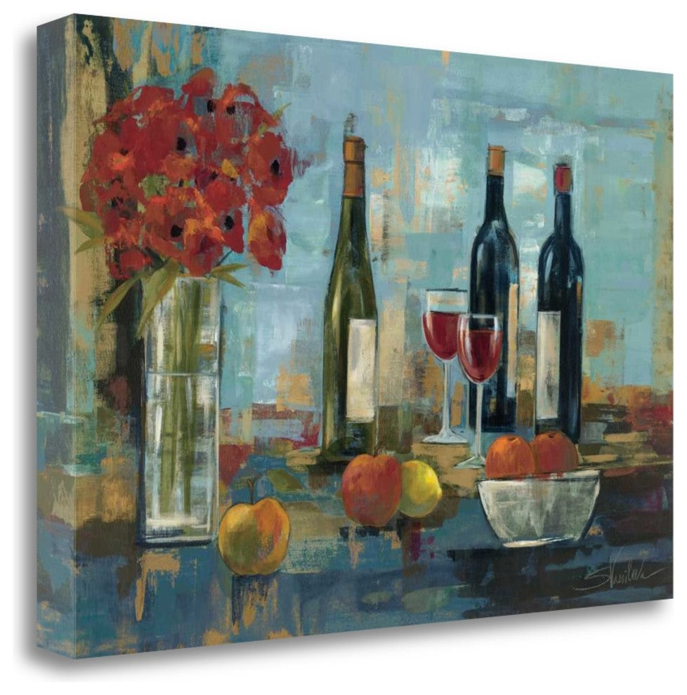 "Fruit And Wine" By Silvia Vassileva, Giclee Print on Gallery Wrap Canvas