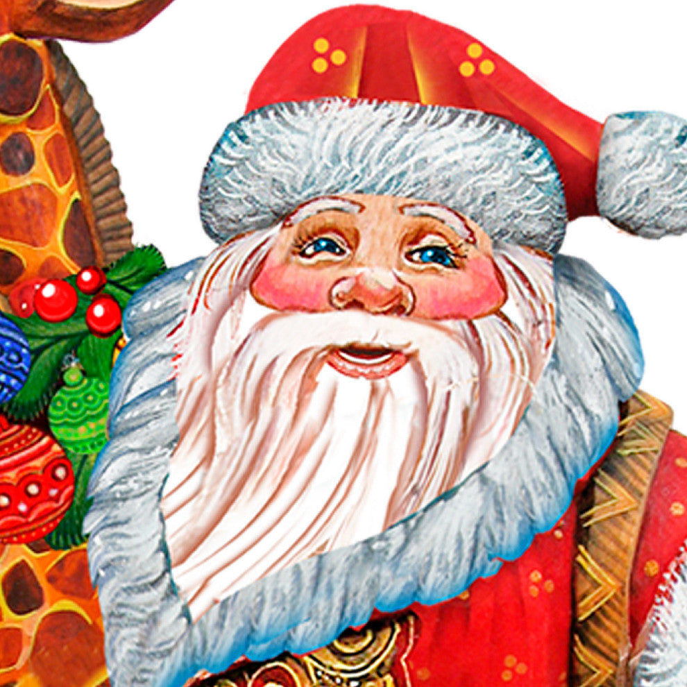 Santa On Giraffe Free Standing