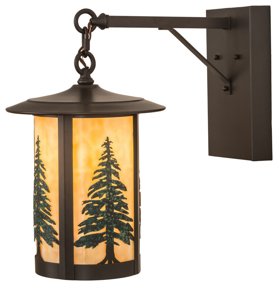 10 Wide Fulton Tall Pines Hanging Wall Sconce