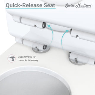 Classe One-Piece Toilet Dual Flush 0.8/1.28 GPF, Glossy White