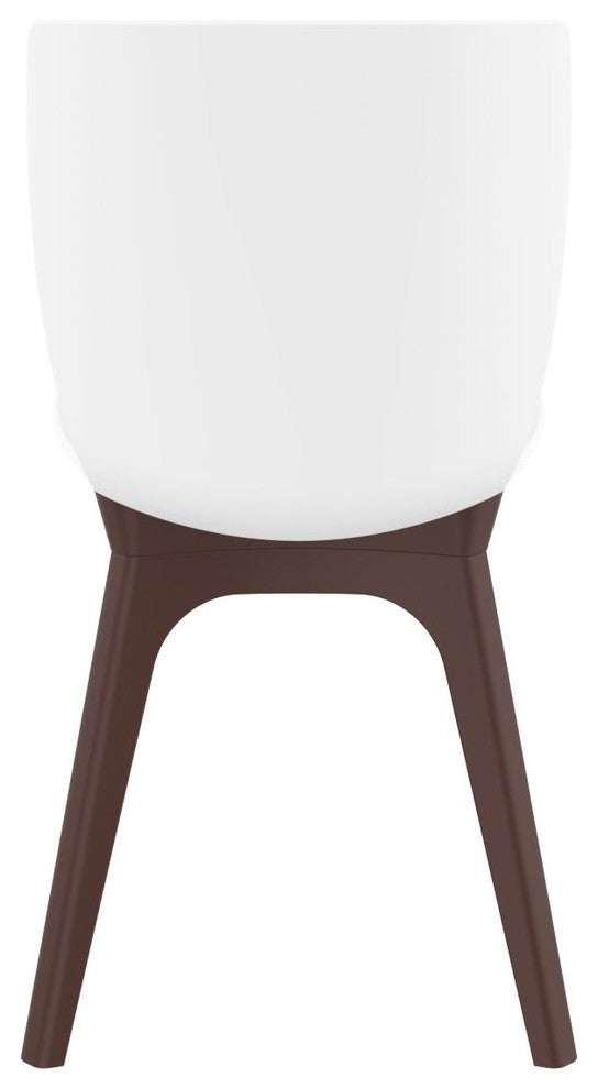 Compamia Mio PP Modern Chair, Set of 2, Brown White