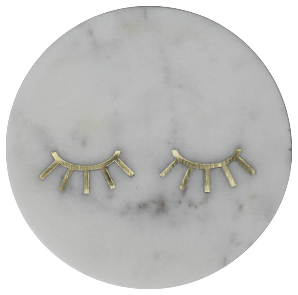 Lashes Inlay Marble Serving Tray