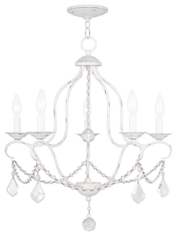 Chesterfield Chandelier, Antique White