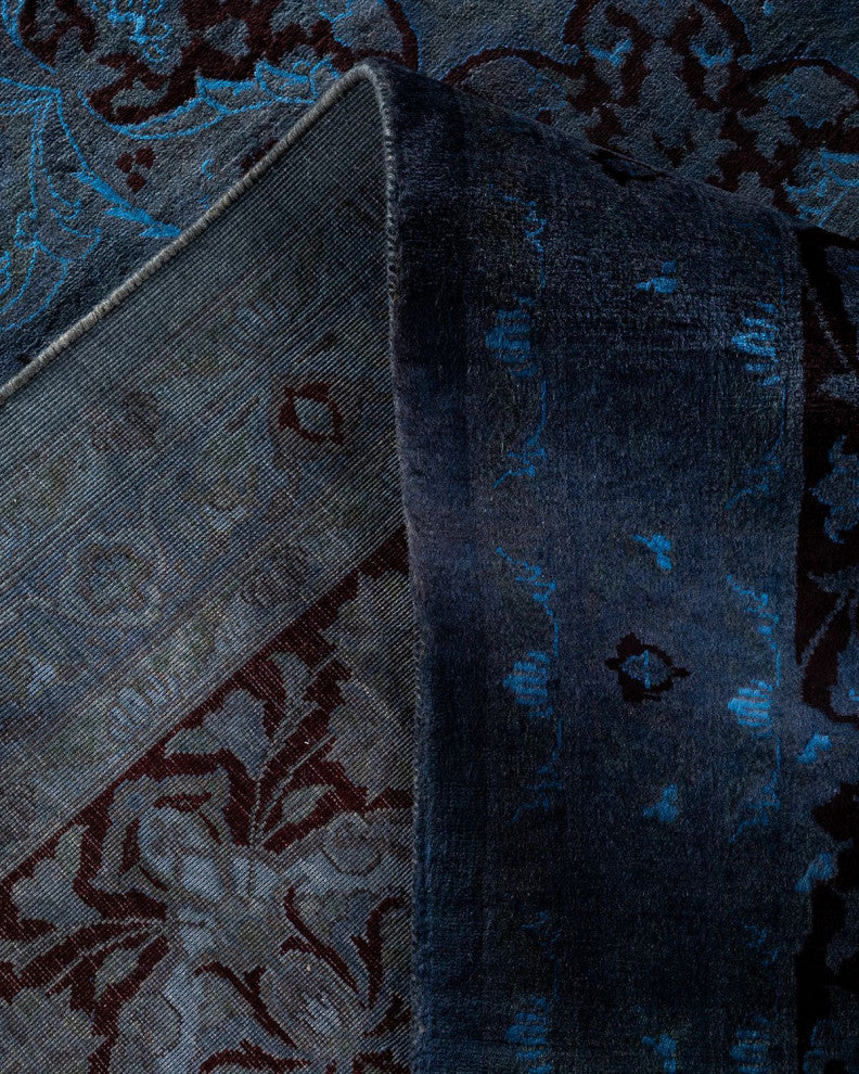 Overdyed, One-of-a-Kind Hand-Knotted Area Rug Gray, 12' 1" x 17' 10"
