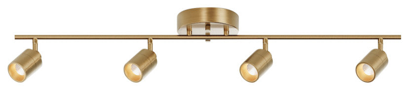 Vidalite Shura, Linear, 4 Head Track Light, Brass