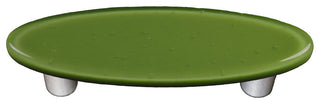 Olive Green Pull Oval, Black Post