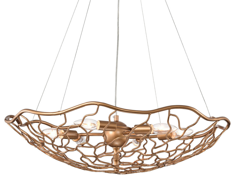 Sophia 6-Light Chandelier Shiny Bronze