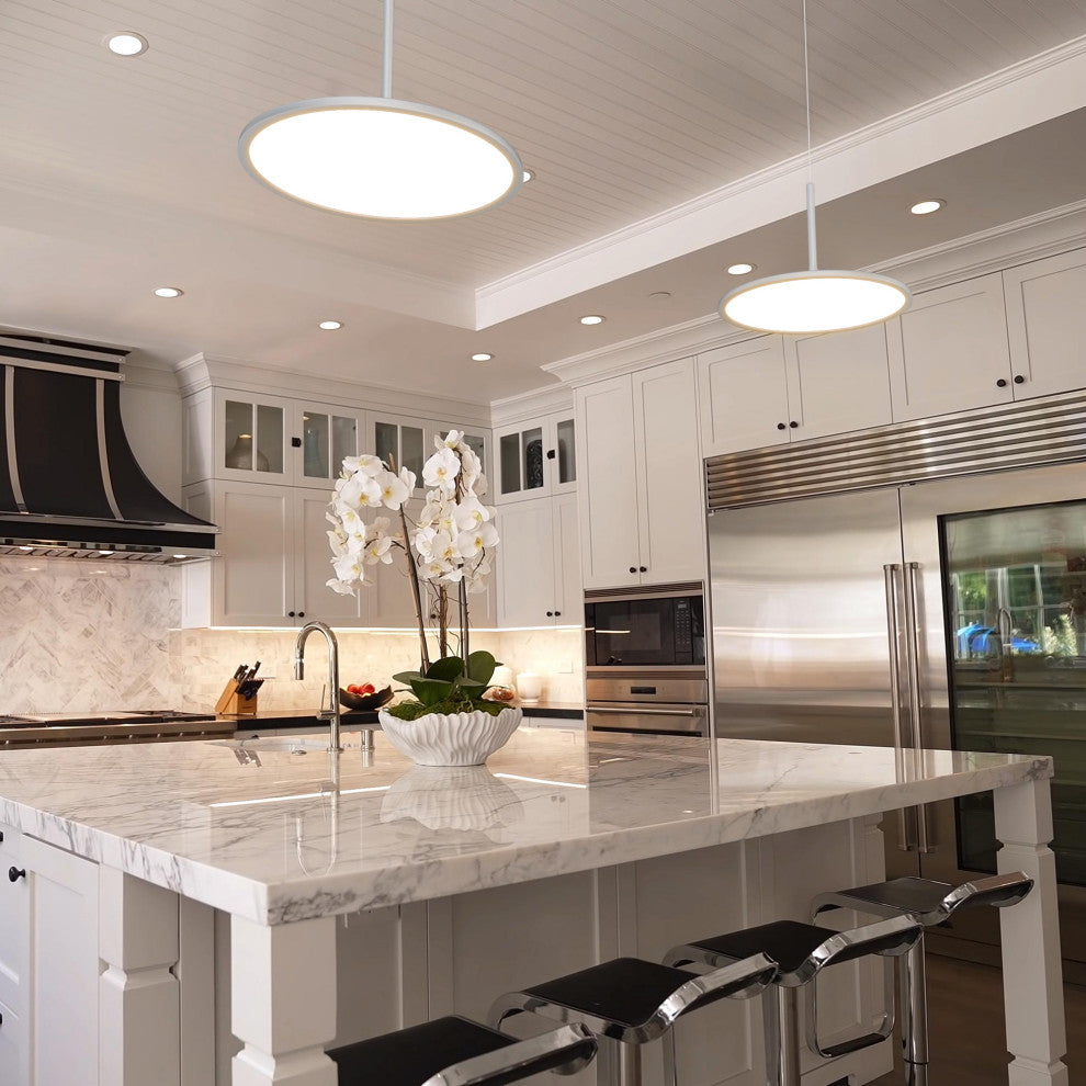 Salm Adjustable LED Chandelier, White