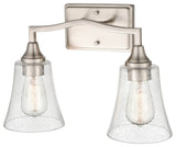 2 Light 15.75" Brushed Nickel Vanity Light