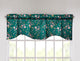 Wild Flowers Green Floral Garden Window Curtain Valance, 18"x52"