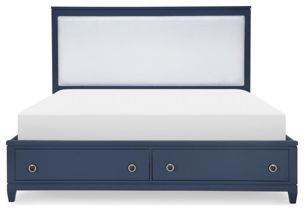 Summerland Complete Upholstered Bed With Storage, Queen