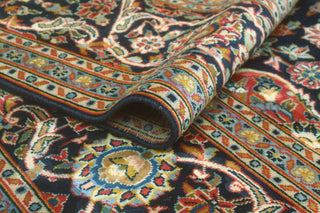 Fine Vintage Distressed Alecia Navy/Rust Rug, 7'3 x 10'4