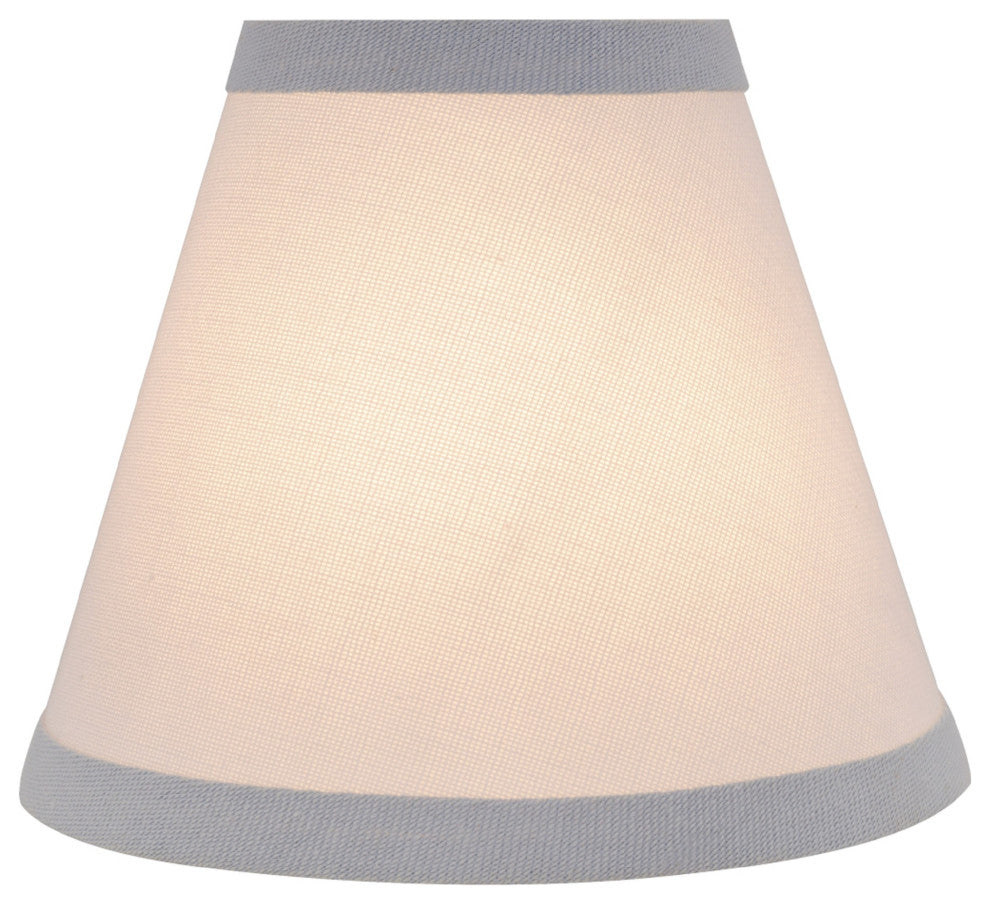 Small Hardback Empire Chandelier Clip On Lamp Shade White 3"x6"x5", Set of 6
