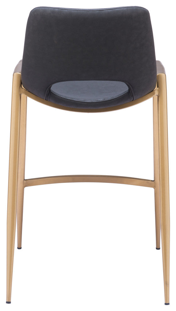 Desi Counter Stool (Set of 2) Black & Gold
