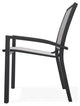 Kendall Sling Stackable Outdoor Dining Chair, Fossil/Black
