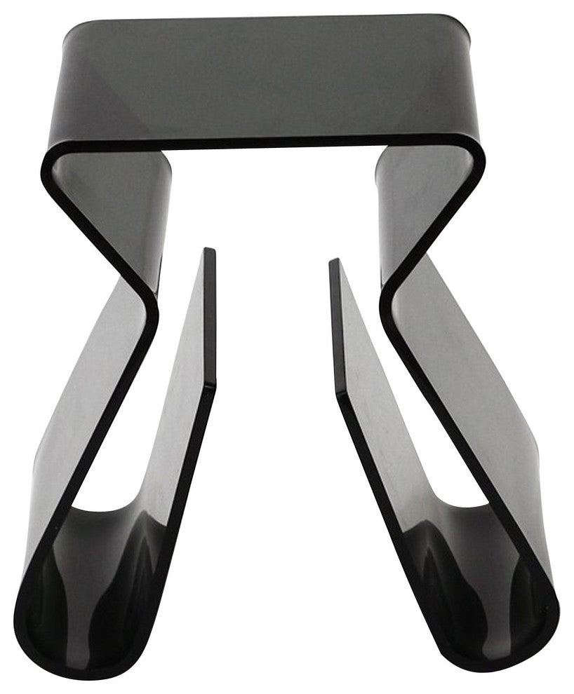 Modern Contemporary Living Room Clear End Table Black