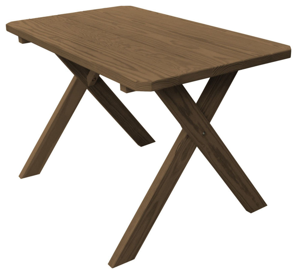 Pine 5' Cross-Leg Table, Mushroom Stain