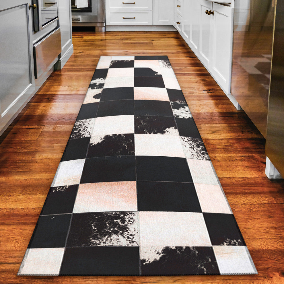 Indoor/Outdoor Stetson SS10 Midnight Machine Washable 2'3" x 10' Runner Rug
